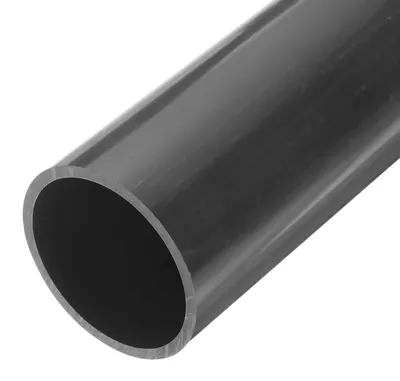 PVC-Rohr, Ø 67,8 mm, Länge 250 mm, rund, dunkelgrau