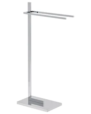 Produktbild von BELIANI Handtuchständer Silber Stahl 2 Arme Freihstehend Modern Badeaccessoire Badezimmer Ausstattung Zubehör