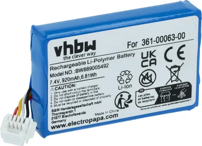 Produktbild von vhbw Akku kompatibel mit BMW Navigator 6, 5, VI, V GPS Navigation Navi (920 mAh, 7,4 V, Li-Polymer)
