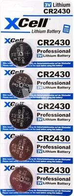Produktbild von 5er Sparset XCell CR2430 Lithium-Knopfzelle 3V / 290mAh
