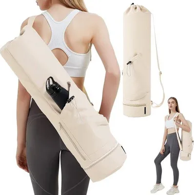 Obrázok produktu pre Yogamatová taška – Multifunkčná taška – Fitness taška – Športová taška – Vodotesná – Univerzálna – Taška na gymnastiku – Taška cez rameno – S popruhom – 40x30x10 cm – Vodotesná – Vhodná na jogu, pilates a ďalšie aktivity