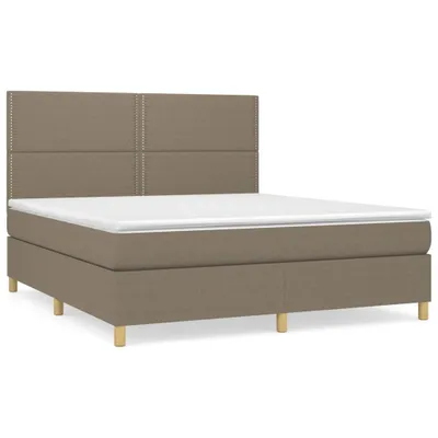Produktbild von vidaXL Boxspringbett mit Matratze Taupe 180x200 cm Stoff