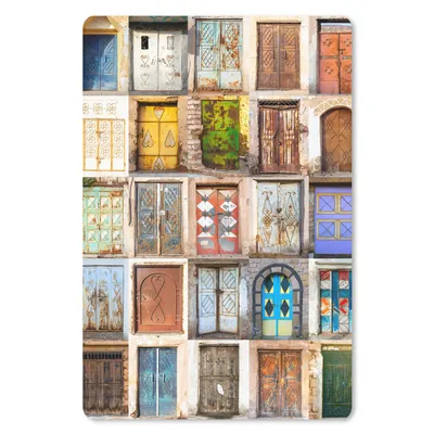 Produktbild von MuchoWow® Mauspad Mousepad Türen - Architektur - Vintage - Collage 18x27 cm - Mousepads - Maus Mat - Pad - Mausunterlage