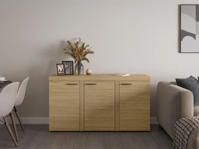 Image de AX LIVING Buffet salon Spacoro 3P - Moderne en chene huilé