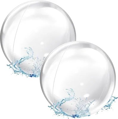 Imagen del producto de Bolas de agua inflables, 2 unidades, grandes, transparentes, para piscina y playa