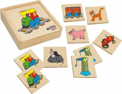 Produktbild von Kinder Holz Memory Spiel / Holzspielzeug Puzzle Gedächtnisspiel