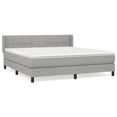 Produktbild von vidaXL Boxspringbett mit Matratze Hellgrau 180x200 cm Stoff