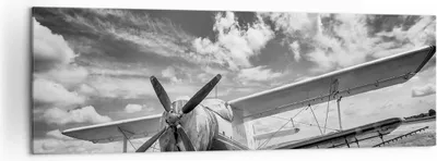 Produktbild von Bild auf Leinwand - Leinwandbild - Einteilig - An-2 Flugzeug Schwarzweiß - 160x50cm - Wand Bild - Wanddeko - Wandbilder - Leinwanddruck - Bilder - Wanddekoration - Leinwand bilder - AB160x50-4228
