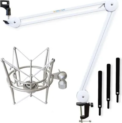 Produktbild von keepdrum MS138 Gelenkarm Weiss mit Spinne MS089