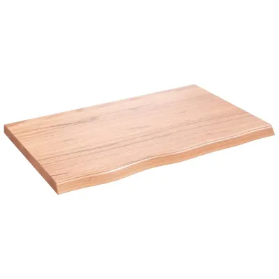 Produktbild von vidaXL Tischplatte Hellbraun 80x50x(2-4) cm Massivholz Eiche Behandelt