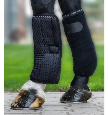 Produktbild von Waldhausen Bandagierkissen Breath mit Klett 2er Set Bandagierunterlage Schwarz 45x45 cm