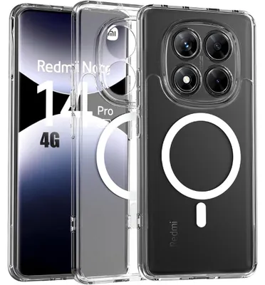 Image de Coque pour Xiaomi Redmi Note 14 Pro 4G (pas pour 5G) Protection Anti-Rayures avec Anneau Magnétique
