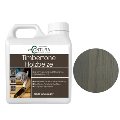 Produktbild von Contura Holzbeize 1Liter Holzfarbe Tischler Positiv Beize Holz Farbe Wasserbeize Parkett - Betoneffekt