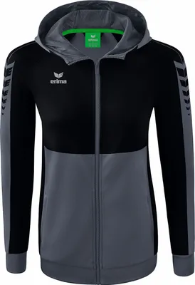 Produktbild von Erima Six Wings Training Jacket With Hood - slate grey/black, Größe:42