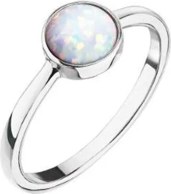 Produktbild von Silver ring with white opal 15001.1 white - Circuit: 54 mm
