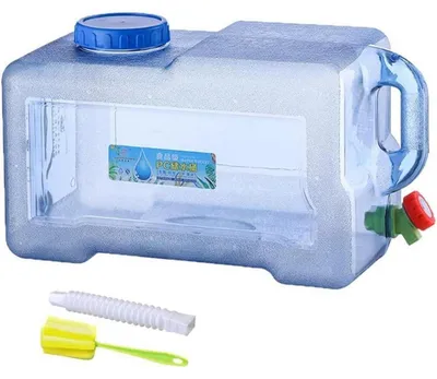 Produktbild von Wasserkanister mit Hahn 22L BPA-frei Transparent Blau