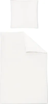 Produktbild von Irisette Mako-Satin UNI Bettwäsche-Garnitur Paris-8000 Größe 240x220+2x80x80 cm Farbe weiss-10