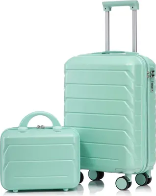 Immagine prodotto di Set di valigie, chiusura con combinazione numerica, esterno impermeabile, verde CQY