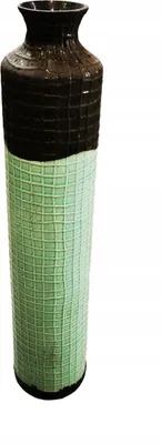 Image de Vase décoratif en céramique bleu 59 cm
