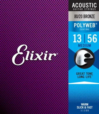 Obrázok produktu pre Elixir 11100 Polyweb 13-56 Struny pre akustickú gitaru