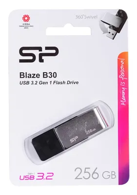 Image de Silicon Power USB-Stick 256GB USB3.0 B30 Black
