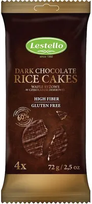 Produktbild von REISWAFFEN IN DESSERTSCHOKOLADE, GLUTENFREI 72 g - LESTELLO