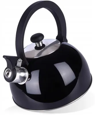 Produktbild von Orion Edelstahl Wasserkocher Schwarz mit Pfeife Induktion