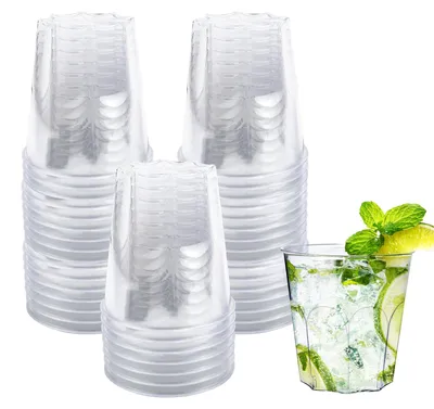 40 Kunststoffbecher 200 ml transparent wiederverwendbar Party