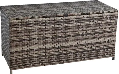 Produktbild von Auflagenbox Poly Rattan Kissenbox Gartenbox Aufbewahrungsbox Box Beige-Braun