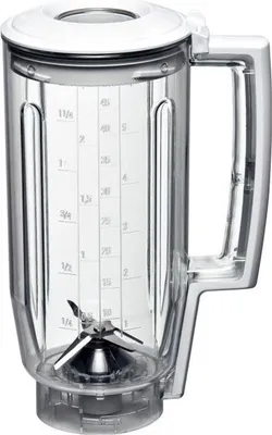 Produktbild von Mixer Aufsatz für Bosch Küchenmaschine MUM5, MUZ5MX1, Klassischer Blender, Weiß Transparent, 1000g