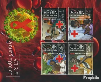 Produktbild von Briefmarken Niger 2013 Mi 2631-2634 Kleinbogen (kompl. Ausg.) postfrisch AIDS