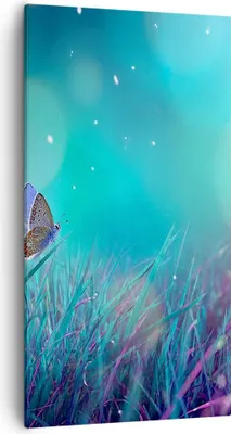 Produktbild von Bild auf Leinwand - Leinwandbild - Schmetterling Wiese Blume - 55x100cm - Wand Bild - Wanddeko - Leinwanddruck - Bilder - Kunstdruck - Wanddekoration - Leinwand bilder - Wandkunst - PA55x100-4077
