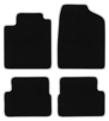 Obrázok produktu pre Velúrové autokoberce pre: Toyota Celica VIII 1999-2006 (kupé) – sada 4 ks, čierno-strieborné, na mieru – Wielganizator CARLUX