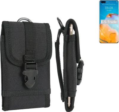 Produktbild von K-S-Trade Holster Handy Hülle kompatibel mit Huawei P40 Pro Holster Handytasche Gürtel Tasche Schutz Hülle Robust Outdoor schwarz