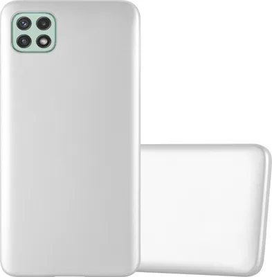 Produktbild von Cadorabo Schutzhülle für Samsung Galaxy A22 5G Hülle in Silber Handyhülle TPU Silikon Etui Cover Case