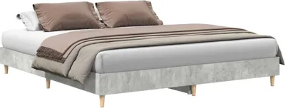 Immagine prodotto di vidaXL Struttura letto senza materasso grigio cemento 160x200 cm materiale a base di legno