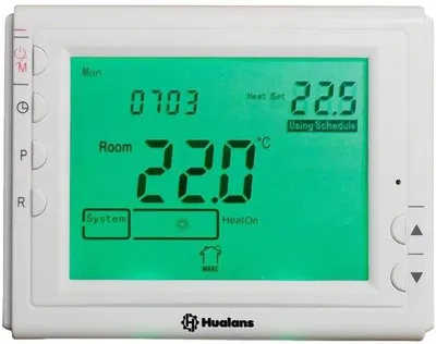 Productafbeelding van Programmeerbare digitale thermostaat, werkt op batterijen, lcd-display, achtergrondverlichting met 6 dagfasen, compatibel met gasketels