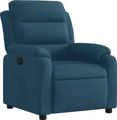 Image de vidaXL Fauteuil relax bleu velours