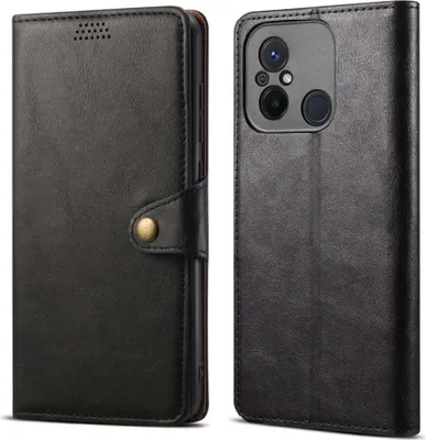 Zdjęcie produktu dla Lenuo Leather flipowe etui do Xiaomi Redmi 12C czarne