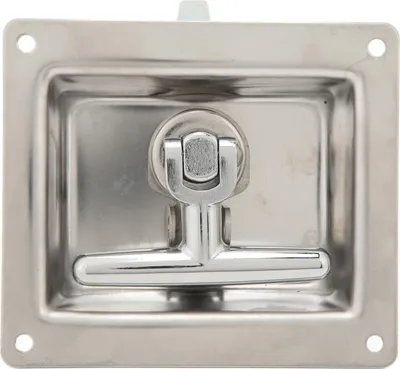Image de Verrouillage de la poignée en T rabattable, rotation sûre, déverrouillage de la porte en acier inoxydable pour yacht de camping-car