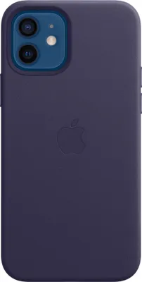 Obrázok produktu pre Kožený zadný kryt Apple MagSafe pre Apple iPhone 12 (Pro) - Hlboko fialový