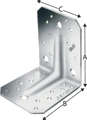 Produktbild von SIMPSON Strong-Tie Winkelverbinder ABR 105 x 105 x 90 mm Anz.Löcher5/11 S.3 mm - ABR105