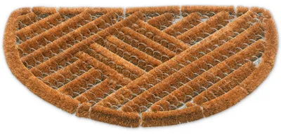 Immagine prodotto di Spazzola metallica in cocco naturale semicircolare 40x60 cm Tappetino per pulizia