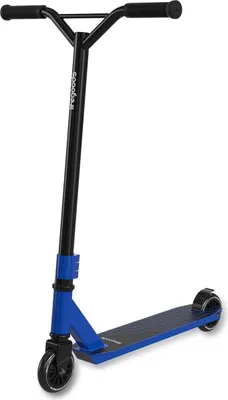 Produktbild von LifeGoods Stunt Scooter Fly X - ab 6 Jahre - Tretroller für Kinder - Jungen/Mädchen - 100mm - 100KG - Schwarz/Blau