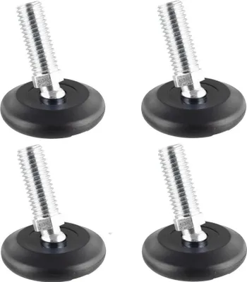 Produktbild von WAGNER Verstellfuß Kugelgelenk, schwarz 4tlg. Set - Ø 37 mm, Gewinde M10x25 mm, Gleiter HYPER, DE Ware - 15832700