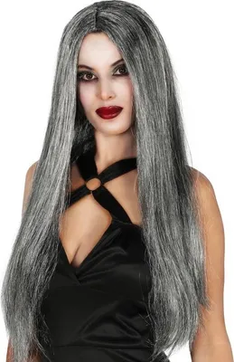 Produktbild von Graue Hexenhaarperücke für Halloween