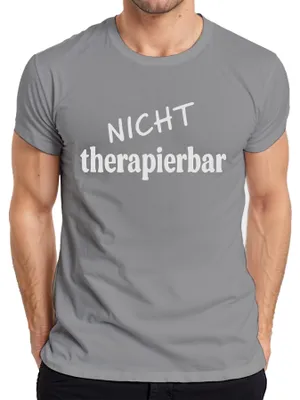 Immagine prodotto di T-shirt da uomo Untreatable, grigio, L, con un divertente detto sarcastico e umoristico