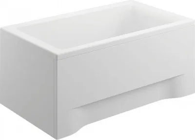 Produktbild von ECOLAM Badewanne C-Polimat kleine Wanne Rechteck Acryl weiß 120x70 cm Schürze Ablaufgarnitur Automatik Füße Silikon GRATIS Komplett-Set