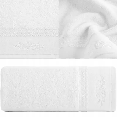 Produktbild von Eurofirany Baumwoll Handtuch 50x90 cm Weiß Elegant Geschenk