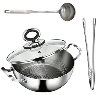 Produktbild von Titanpfanne mit Deckel und zwei Griffen